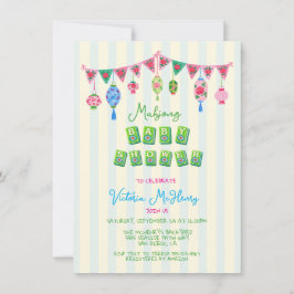 Whimsical Mahjong Baby Shower Einladung