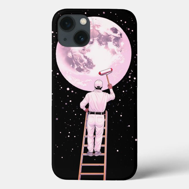 Whimsical "Maler des Mondes" Surreal Case-Mate iPhone Hülle (Rückseite)