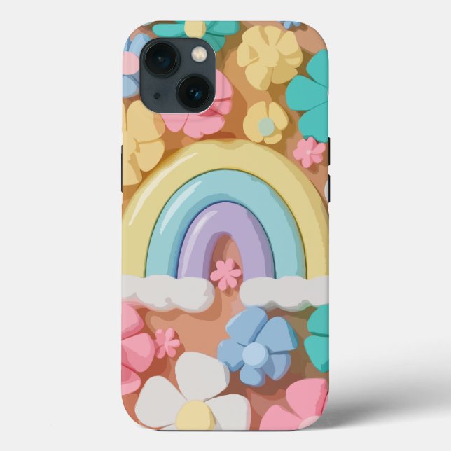 Whimsical Marshmallow Blooms - Lebhafter Fall für  Case-Mate iPhone Hülle (Rückseite)