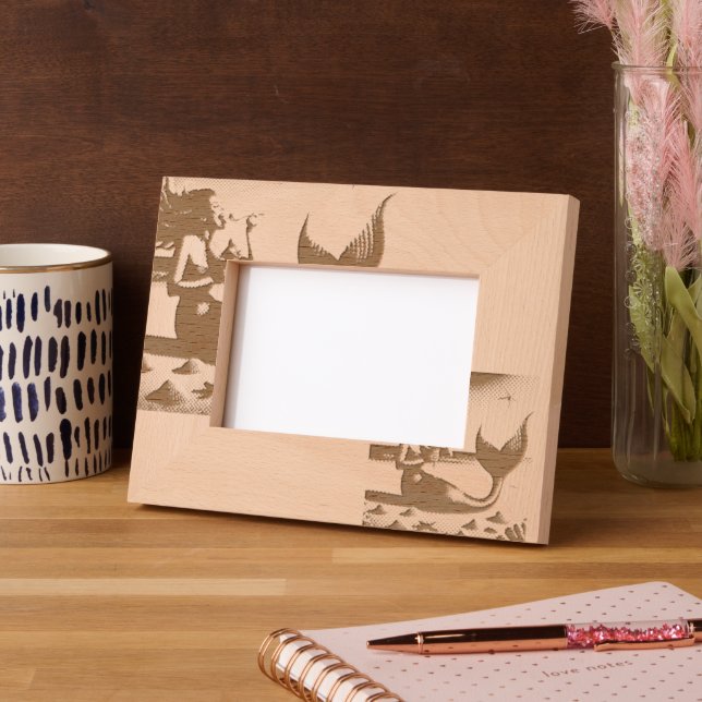 Whimsical Meerjungfrau Genuss Eis Creme Geätzte Rahmen (Links)