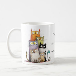 Whimsical meine Niedlichen Katzen Videos ansehen Kaffeetasse