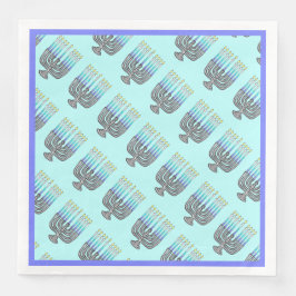 Whimsical Menorahs Paper Dinner Napkin Serviette