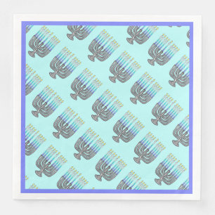 Whimsical Menorahs Paper Dinner Napkin Serviette