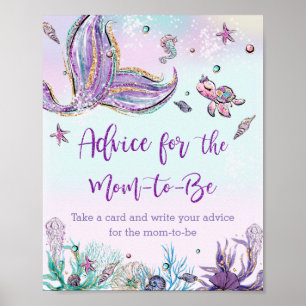 Whimsical Mermaid Schwanz Ratschläge für die Mama Poster