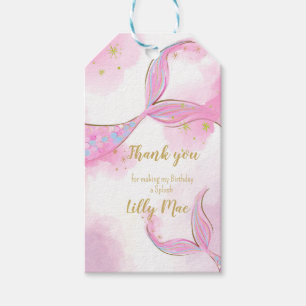 Whimsical Mermaid Under Sea Danke Tag, Gif Geschenkanhänger