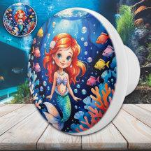 Whimsical Mermaid & Undersea Coral Wasserfarbe