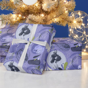 Whimsical Mermaids Lila Abstraktes Muster Geschenkpapier