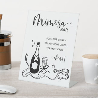 Whimsical Mimosa Bar Sockelschild