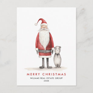 Whimsical Minimal Weihnachten Weihnachten Unterneh Postkarte