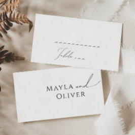 Whimsical Minimalistisch Script Flat Wedding Platzkarte