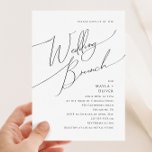 Whimsical Minimalistisch Script Wedding Brunch Einladung<br><div class="desc">Diese minimalistisch-Script-Hochzeitsbrunch Einladung ist perfekt für Ihren klassischen einfachen Schwarz-Weiß minimalen modernen Boho Hochzeitsbrunch. Das Design besticht durch elegante, delikate und romantische handgeschriebene Kalligraphieschriften mit formaler Shabby Chic-Typografie. Das Aussehen wird bei jeder Hochzeitszeit gut sein: Frühling, Sommer, Herbst oder Winter! Das Produkt ist bearbeitbar und hat viel Leerraum, sodass Sie...</div>