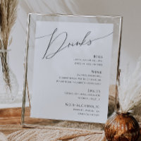 Whimsical Minimalistisch Script Wedding Drinks Men