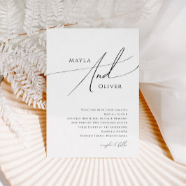 Whimsical Minimalistisch Script Wedding Einladung