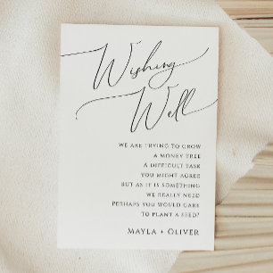 Whimsical Minimalistisch Script Wedding wünscht we Begleitkarte