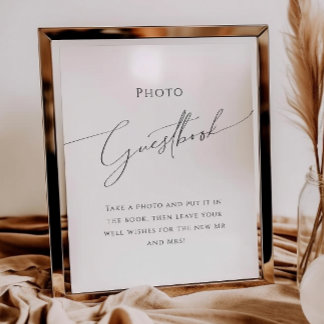 Whimsical Minimalistisch Scripton | Foto Guest Boo Poster