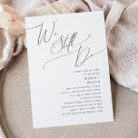 Whimsical Minimalskript wir noch tun Vow Erneuerun Einladung<br><div class="desc">Dieses skurrile minimale Skript, das wir noch tun, versprechen Erneuerung Einladung ist perfekt für Ihre klassische einfache schwarz-weiß minimale moderne boho versprechen Erneuerung. Das Design besticht durch elegante, delikate und romantische handgeschriebene Kalligraphieschriften mit formaler Shabby Chic-Typografie. Das Aussehen wird bei jeder Hochzeitszeit gut sein: Frühling, Sommer, Herbst oder Winter! Das...</div>