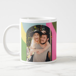 Whimsical Modern Abstrakt Art Foto Jumbo-Tasse