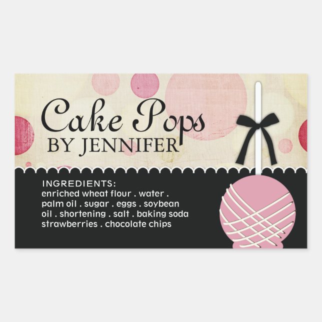 Whimsical Modern Bakery Packaufkleber Rechteckiger Aufkleber (Vorderseite)