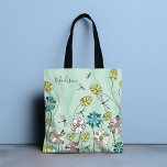 Whimsical Modern Floral Nature Girly Name<br><div class="desc">Dieses niedliche und skurrile Blumendesign besticht durch Blume und Libellen mit Ihrem personalisierten Namen. Personalisieren Sie diese,  indem Sie den Text in dem dafür vorgesehenen Textfeld bearbeiten. #floral #Blume #botanical #blossoms #dragonfly #nature #nature #Tasche #Tasche #bags #Tasche #accessoires #gift #giftsforher #girher #personalisiert #personalized gifts</div>