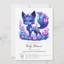 Whimsical Modern Fox Baby Dusche