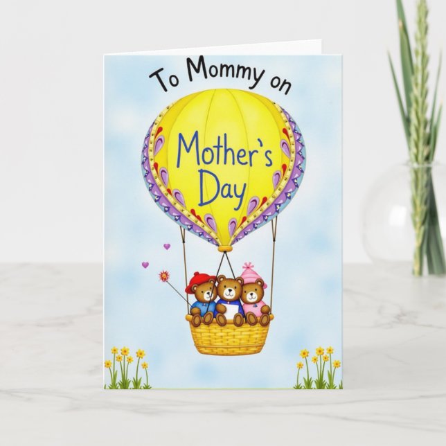 Whimsical Mommy Heißluft Karte (Vorderseite)