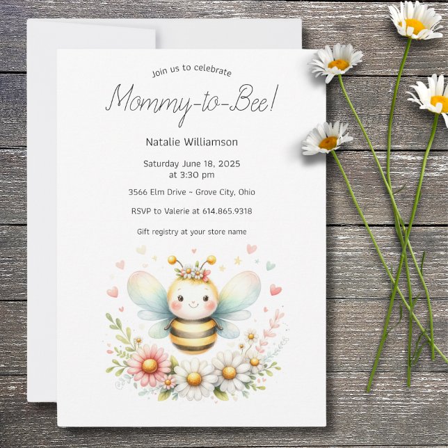 Whimsical Mommy-to-Bee Baby Shower Einladung (Von Creator hochgeladen)