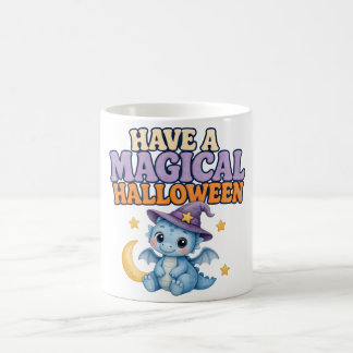 Whimsical Mond und Hexendrache Halloween Kaffee Kaffeetasse
