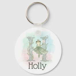 Whimsical Monogram Letter H Schlüsselanhänger