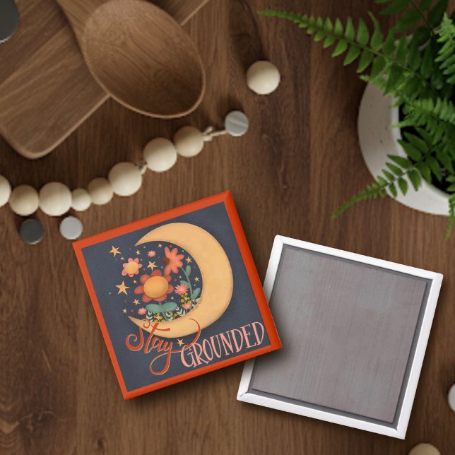 Whimsical Moon Bleibe grobkörnige Zitatinkrivität Magnet (Von Creator hochgeladen)