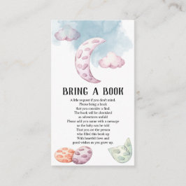 Whimsical Moon Dragon Baby Dusche bringen Buch Begleitkarte