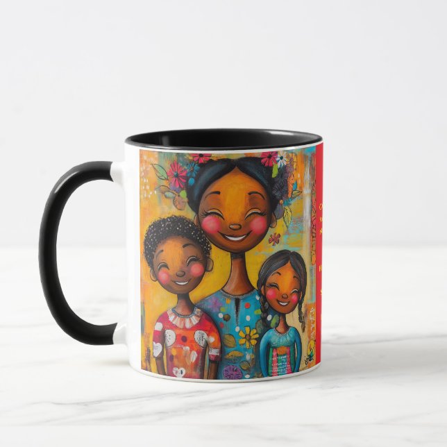 Whimsical Motherhood Tasse mit Inspiration Zitat (Links)