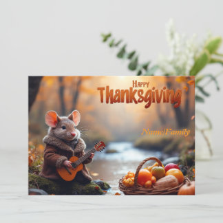 Whimsical Mouse – Autumn Forest  Feiertagskarte