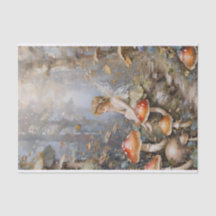 Whimsical Mushroom Fairy Decoupage