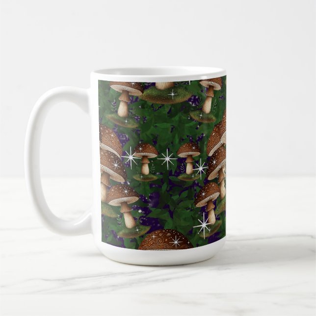 Whimsical Mushroom Forest Tasse - Verzaubernde Nat (Links)