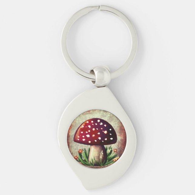 Whimsical Mushroom & Fungi Motif – Nature-Inspired Schlüsselanhänger (Vorderseite)