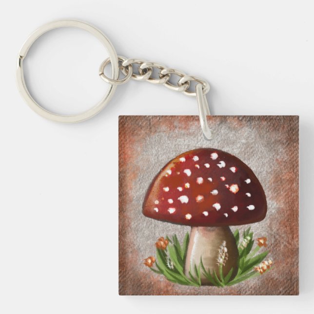 Whimsical Mushroom & Fungi Motif – Nature-Inspired Schlüsselanhänger (Vorderseite)
