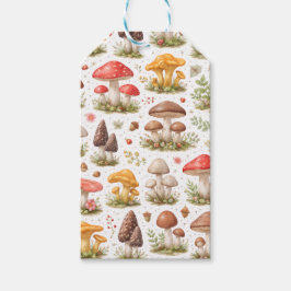 Whimsical Mushroom Pattern – Vintage Botanical  Geschenkanhänger