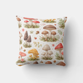 Whimsical Mushroom Pattern – Vintage Botanical  Kissen