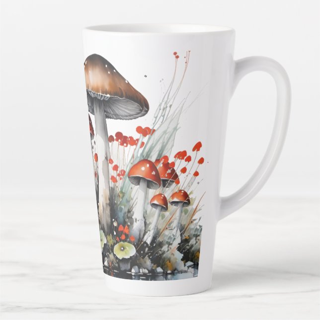 Whimsical Mushrooms Fungi Patch Milchtasse (Rechts)