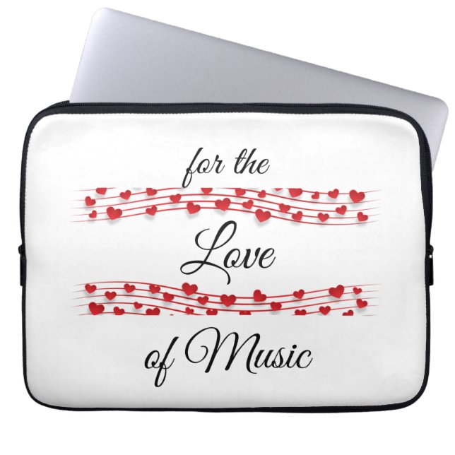 Whimsical music "For the Liebe of music" Laptopschutzhülle (Vorderseite)