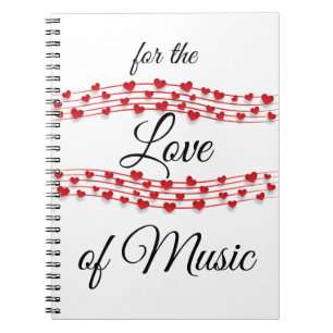 Whimsical music "For the Liebe of music" Notizblock