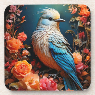 Whimsical Nature Blue Bird Getränkeuntersetzer