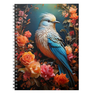 Whimsical Nature Blue Bird Notizblock