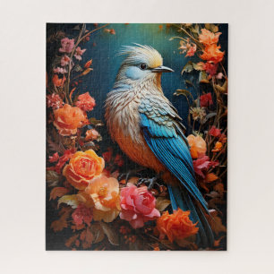 Whimsical Nature Blue Bird Puzzle