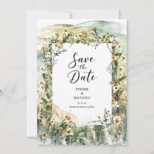 Whimsical Nature Wildblume Hochzeit Save The Date
