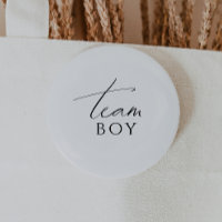Whimsical Neutral Gender Reveal Team Boy