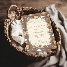 Whimsical Neutral Safari Lion Baby Shower