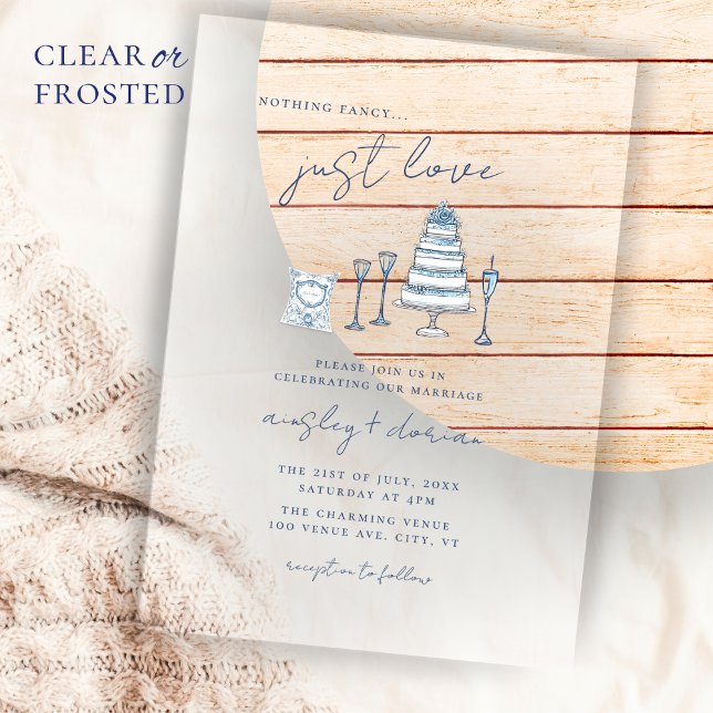 Whimsical Nichts Extravagant nur Liebe Hochzeit Do Acryleinladungen (Von Creator hochgeladen)