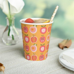 Whimsical Niedlich Apple Pattern Baby Dusche Pappbecher