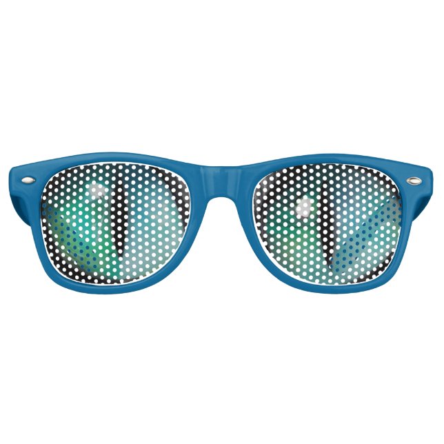 Whimsical Niedlich Blue Cat Eyes Partybrille (Vorderseite)